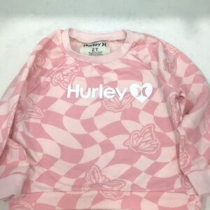 Hurley Kids Light Pink Patterned Sweatshirt